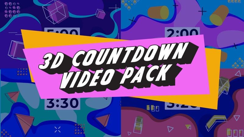 3D Countdown Video 4-Pack